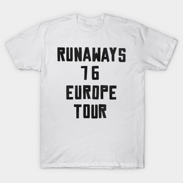 Runaways 76 Europe Tour T-Shirt by darklordpug